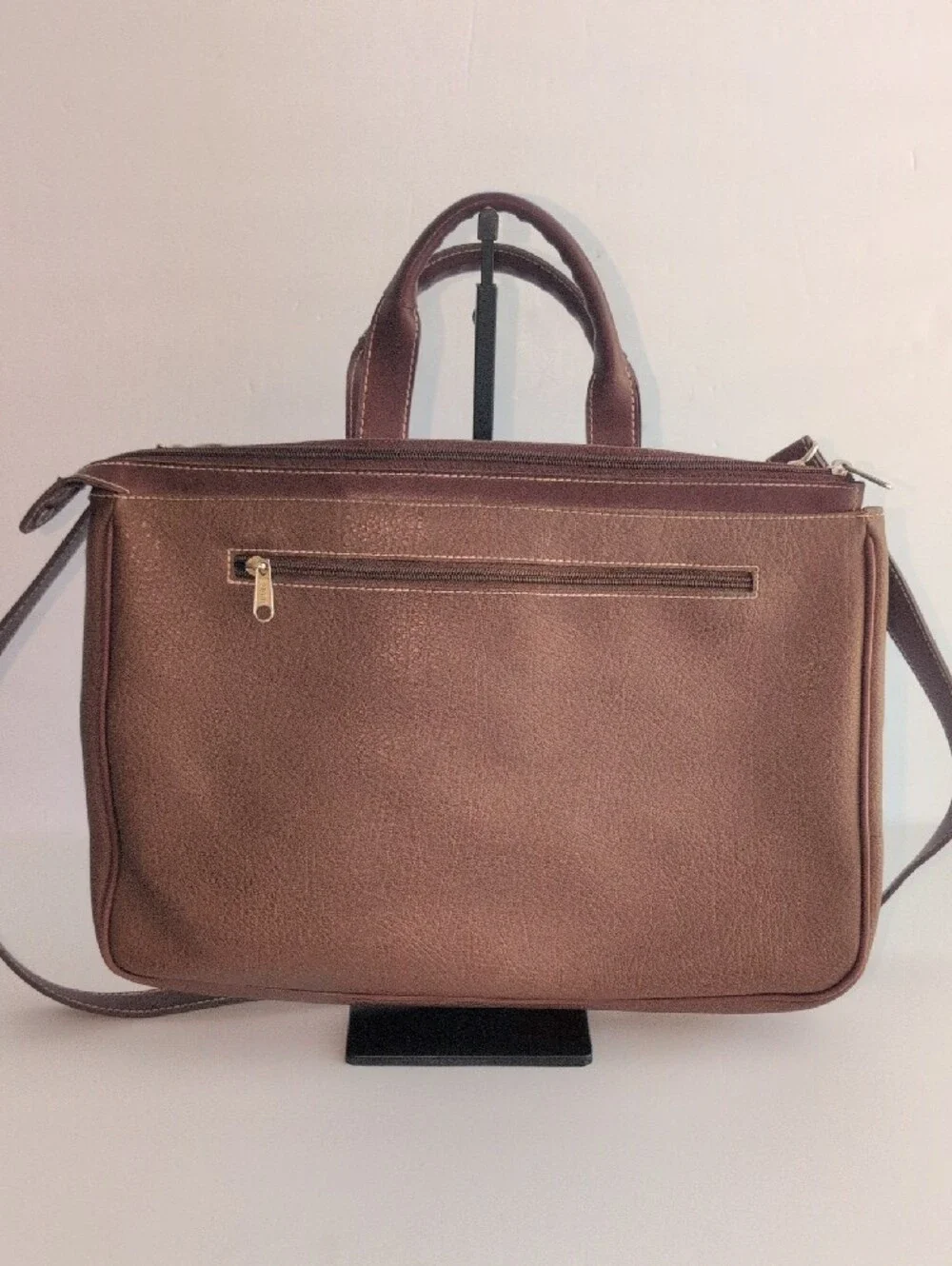 Vintage 90s Esprit Brown Laptop Bag with Shoulder Strap